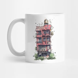 Pink Apartment Block Mug